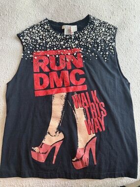Alice + Olivia Run DMC Sleeveless Graphic Tank